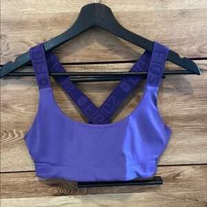 Figs Purple Sports Bra with Criss-Cross Back. Barely worn, pads intact. Like new
